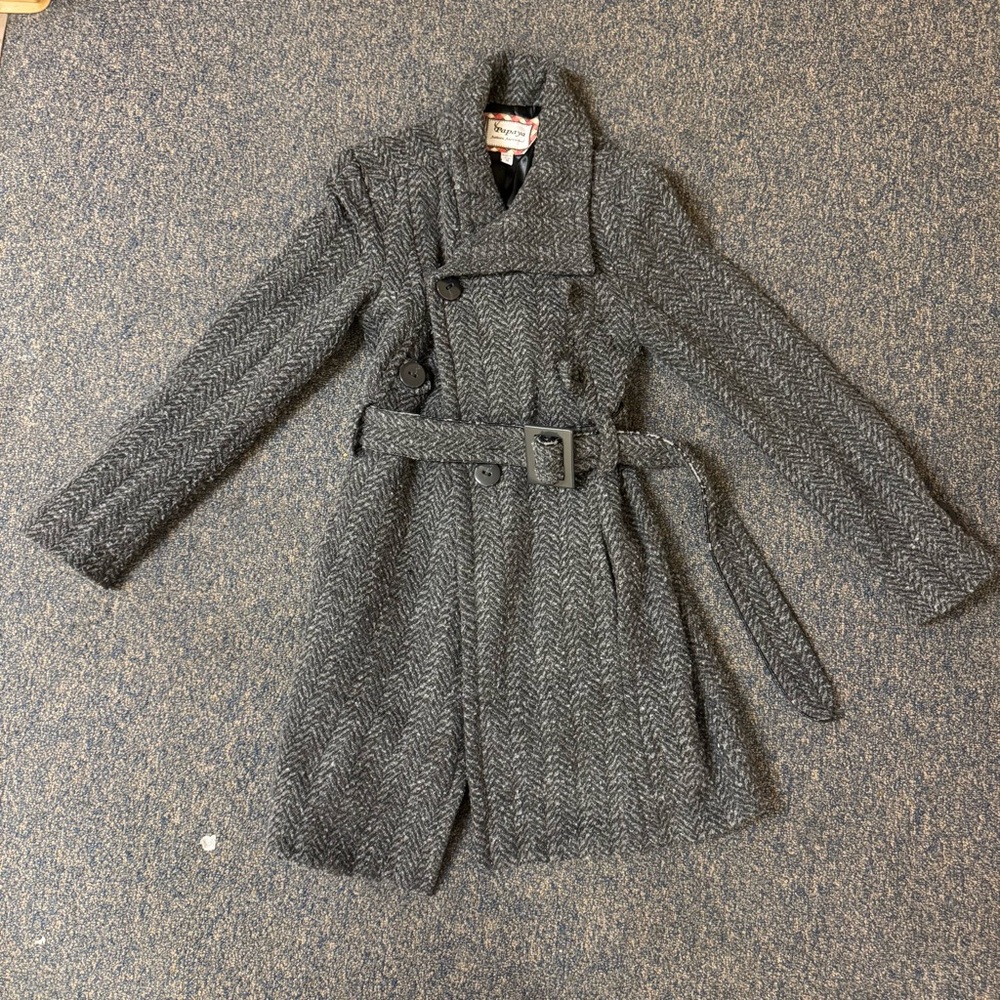 Grey Pea Coat Size Medium